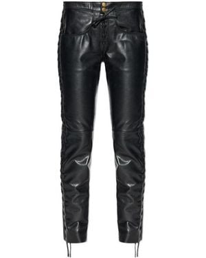 Isabel Marant Cyerra Skinny Leather Trousers - Grey