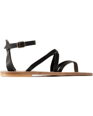 K. Jacques Thinstrap Sandals - Black