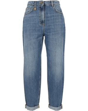 Elisabetta Franchi Straight Leg Jeans - Blue