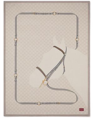 Gucci Wool Blanket With Print - White