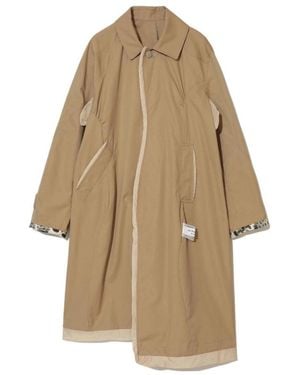 Undercover Long-Sleeved Trench Coat - Natural