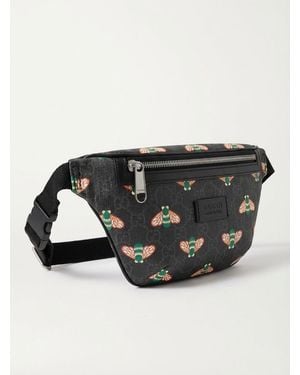 Gucci Bestiary Bee-Print Belt Bag - Grey