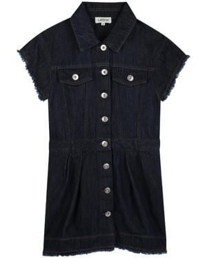 Lanvin Short-Sleeved Denim Dress - Black