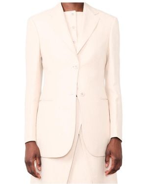 Officine Generale Long-Sleeved Suit Jacket - Natural
