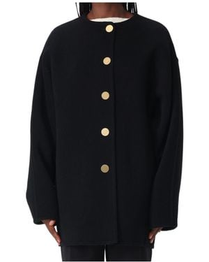 Alberta Ferretti Long-Sleeved Coat - Black