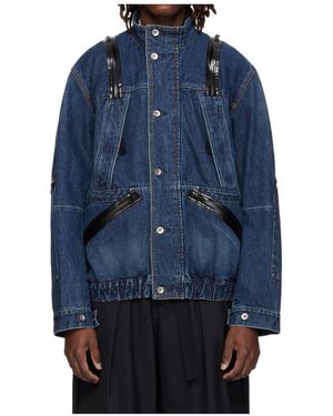 Sacai Non-Stretch Denim Jacket - Blue