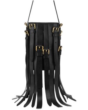 Moschino Small Fringed Shoulder Bag - White