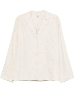 TOTEME Monogram Flannel Top - White