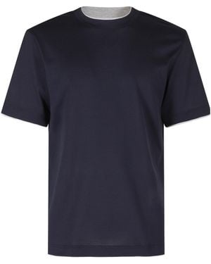 Eleventy Short-Sleeved T-Shirt - Blue