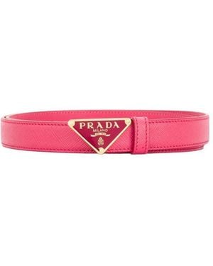 Prada Logo Buckle Belt - Pink