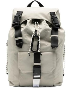 A.P.C. Carabiner Buckle Backpack - Grey