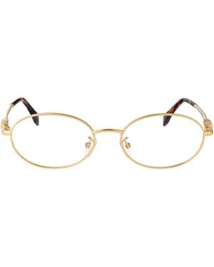 Fendi Eyewear Oval Frame Glasses - Natural