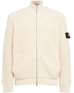 Stone Island Long-Sleeved Cardigan - Natural