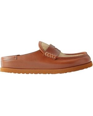Birkenstock Naples Raffia Sandals - Brown