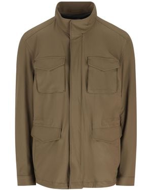 Herno High Neck Field Jacket - Green