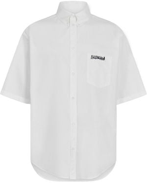 Balenciaga Logo Shirt - White