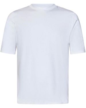 Malo Short-Sleeve Crew-Neck Knitted Top - White