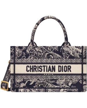 Dior Mini Book Tote With Strap - Black