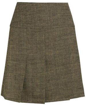 Our Legacy Pleated Midi Skirt - Green