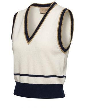 Gucci V-Neck Vest - White