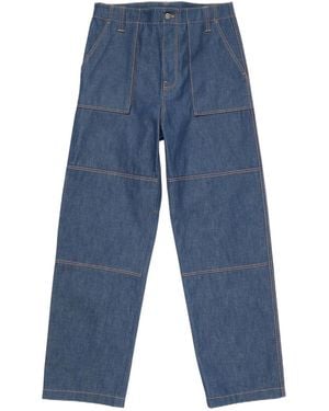 Acne Studios Belted Wide-Leg Trousers - Blue