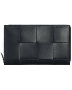Bottega Veneta Cassette Zip Around Wallet - Black