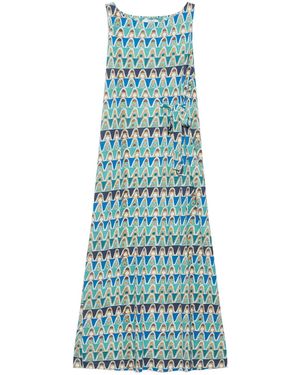 Maliparmi Geometric-Print Dress - Blue