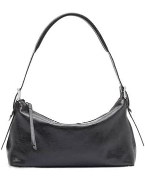 Lemaire Belted Leather Shoulder Bag - Grey