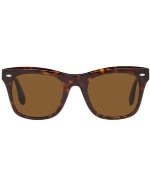 Oliver Peoples Tortoiseshell-Effect Square-Frame Sunglasses - Multicolour