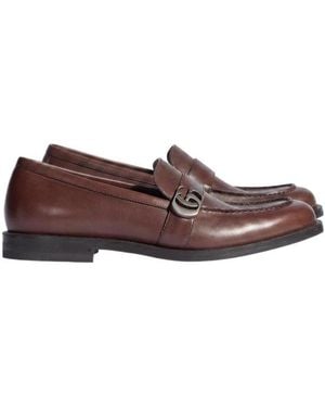 Gucci Loafer With Double G - Brown