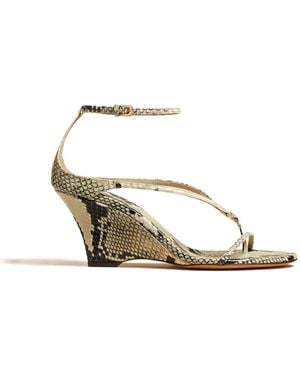KHAITE Marion 75Mm Sandals - Metallic