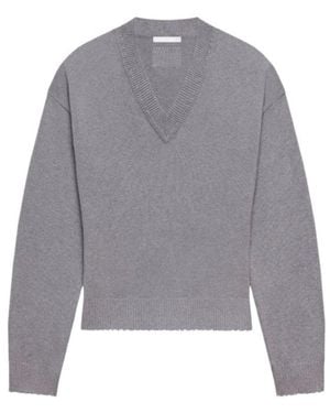 Helmut Lang V-Neck Jumper - Grey