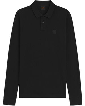 BOSS Longsleeve Polo Shirt - Black