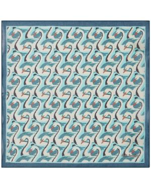 Paul Smith Pattern Printed Pocket Square - Blue