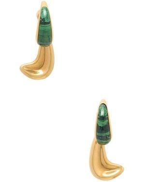 KHAITE Cyclone-Plated Drop Earrings - Metallic