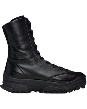 Y-3 Zip-Front Platform Boots in Black for Men | Lyst