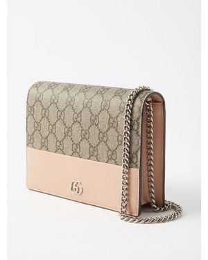 Gucci Gg Marmont Wallet On Chain - Natural