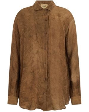 Uma Wang Shirt With Paisley Pattern - Brown