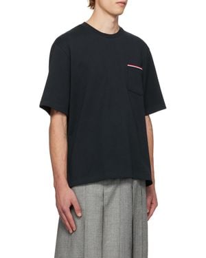 Thom Browne Short Sleeved Crewneck T-Shirt - Black