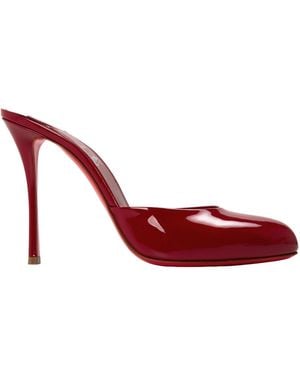 Christian Louboutin Patentleather Mules - Red
