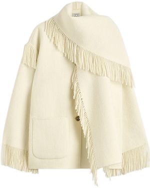 TOTEME Totême Fringe High Neck Jacket - Natural