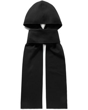 The Row Gordie Hooded Scarf - Black