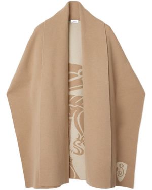 Burberry Ekd Reversible Cape - Natural