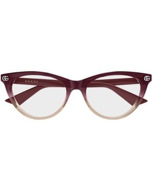 Gucci Eyewear Cat Eye Frame Glasses - White