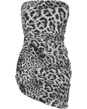 Norma Kamali Leopard Print Dress - Black