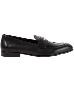 Brioni Appia Leather Penny Loafers - Black