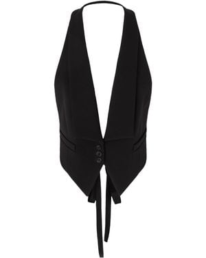 Pinko Rear-Tied Vest - Black