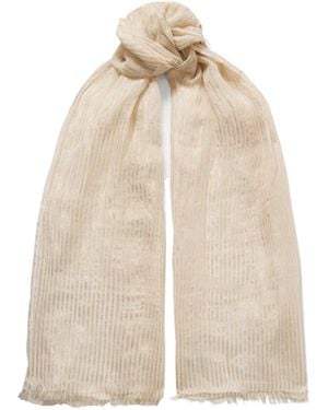 Brunello Cucinelli Striped Scarf - Natural