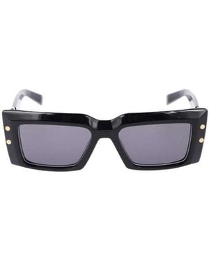 Balmain Imperial Square-Frame Sunglasses - White
