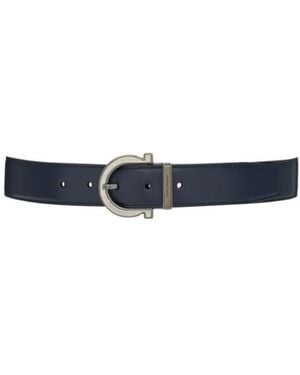 Ferragamo Ferragamo Logo Engraved Buckle Belt - White